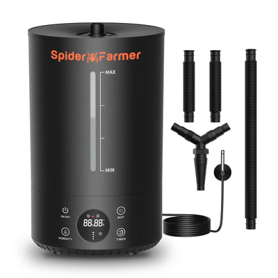Spider Farmer 6L Cool Mist Humidificateur à ultrasons avec sonde de température et d’humidité pour plantes Tente de culture intérieure SPIDER FARMER