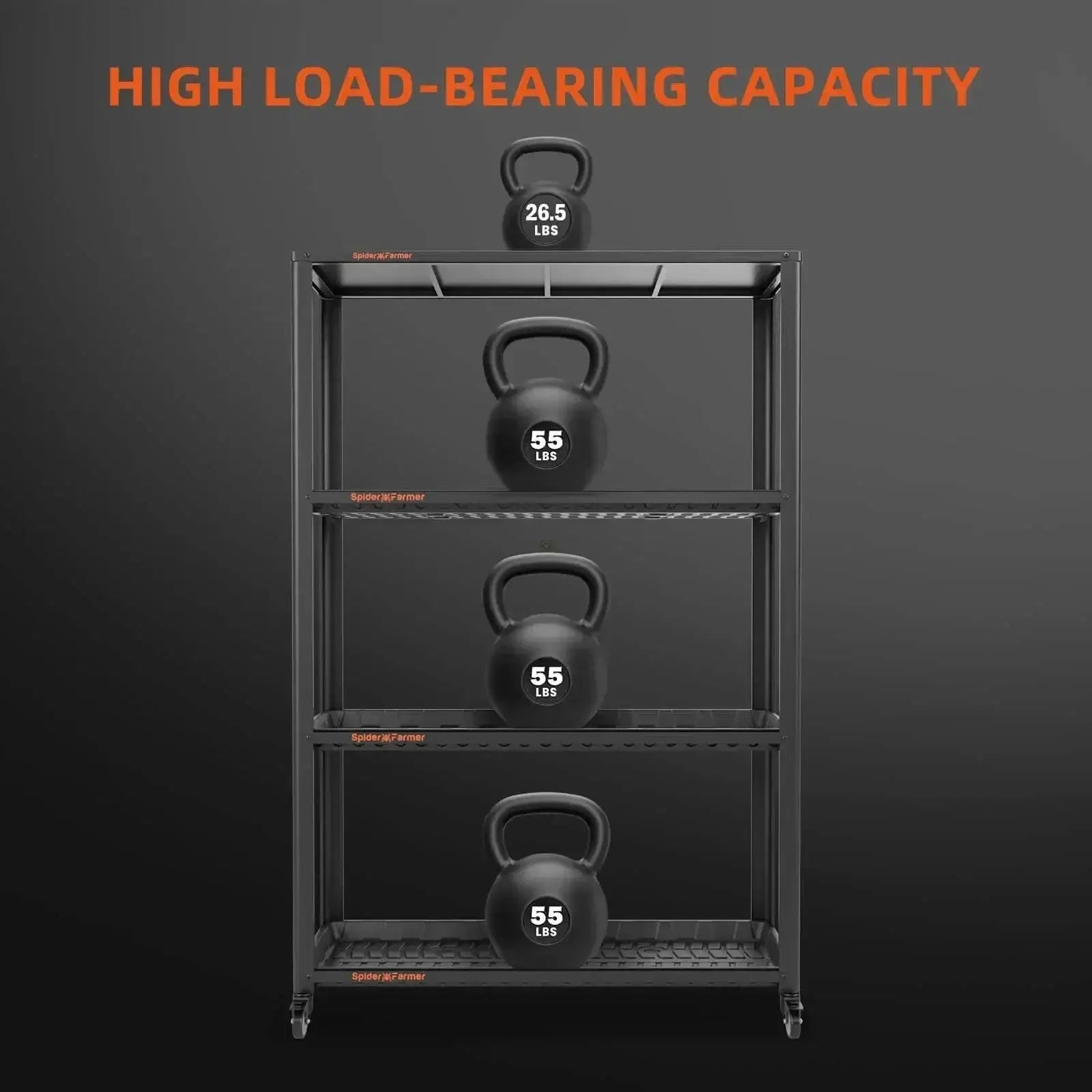 Spider Farmer® 3Bars Glow80 80W LED Grow Light And Metal Plant Stand with Plant Trays - BIRD SHOP ORNITHOLOGIE LUXEMBOURG S.A.R.L-S