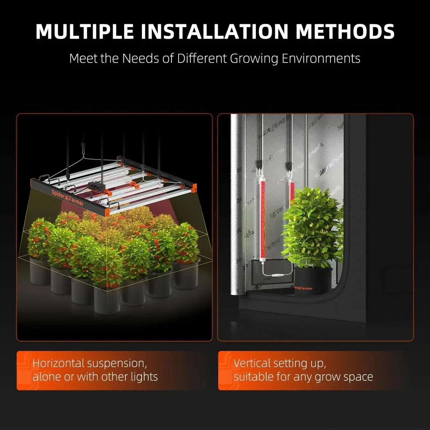 Spider Farmer®GlowR40 40W Deep Red Spectrum 660nm Lampe de croissance LED supplémentaire pour plantes d’intérieur,Lampe de culture suspendue pour plantes de serre hydroponiques Semis Veg - BIRD SHOP ORNITHOLOGIE LUXEMBOURG S.A.R.L-S
