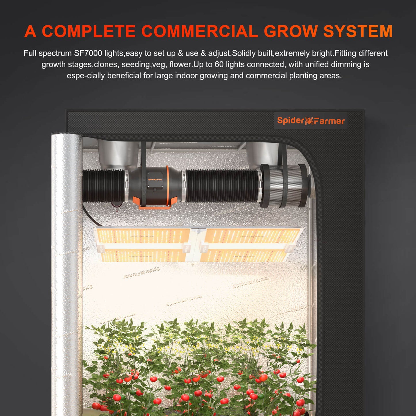 2025 Spider Farmer® SF7000 650W Pliable LED Pflanzenlampe SPIDER FARMER
