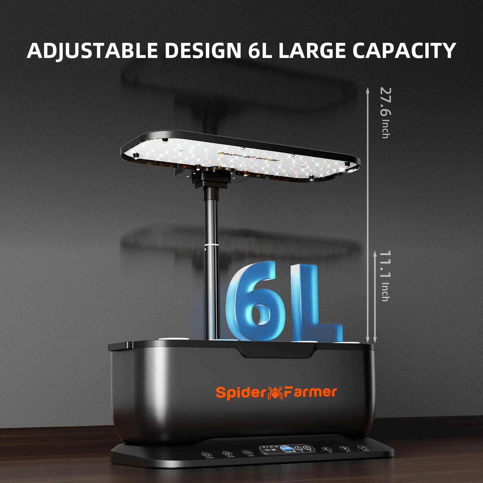 2025 Spider Farmer SmartG12 Kit de système de jardinage hydroponique丨Ensemble de système hydroponique - Jardin d’herbes aromatiques intérieur contrôlé par WiFi et APP avec lampe de culture 36W, 12 pods, réservoir de 6L SPIDER FARMER