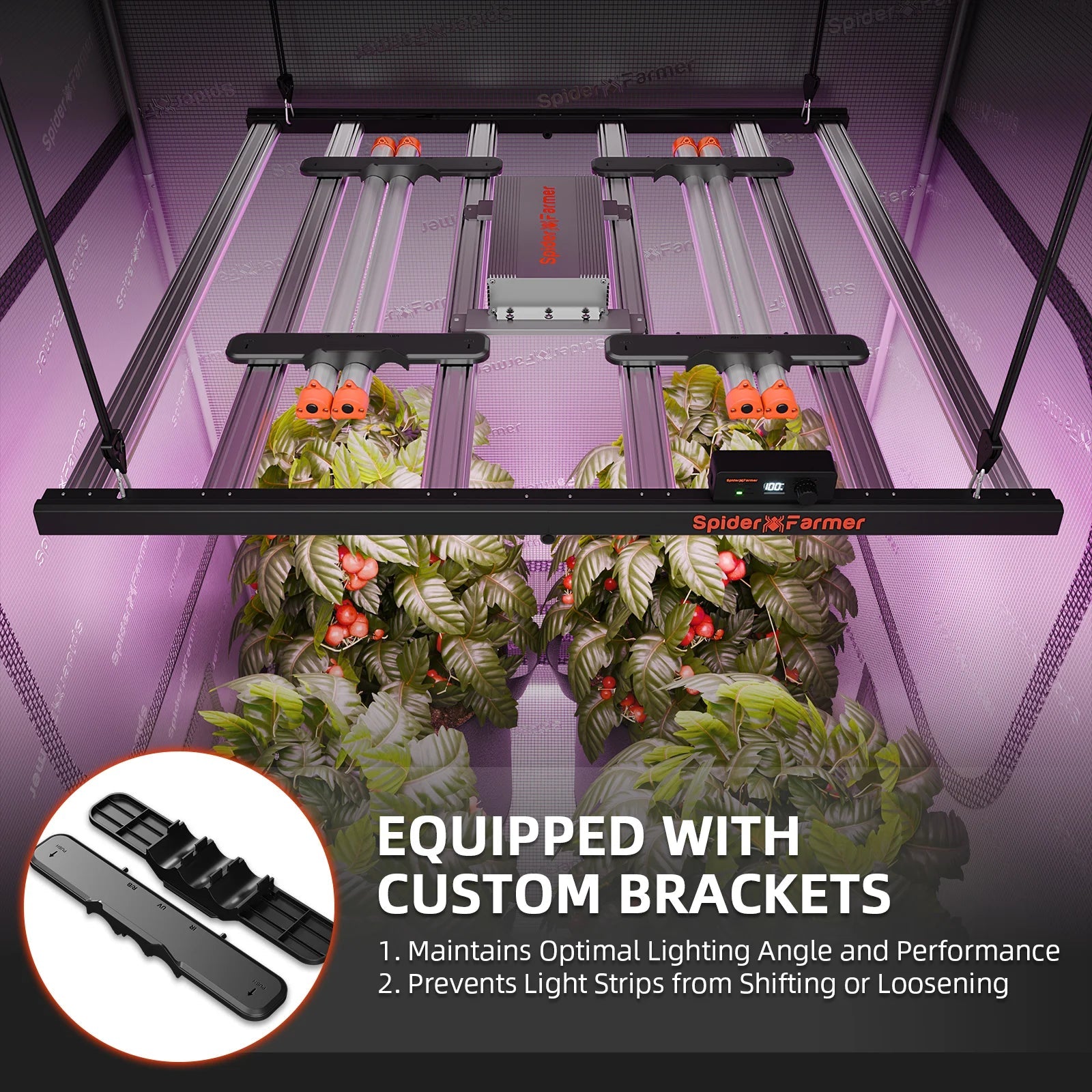 2025 Le plus récent ensemble de barres lumineuses LED Spider Farmer UV30 et IR16 (60cm) - Supplément UV et infrarouge amélioré pour les plantes SPIDER FARMER