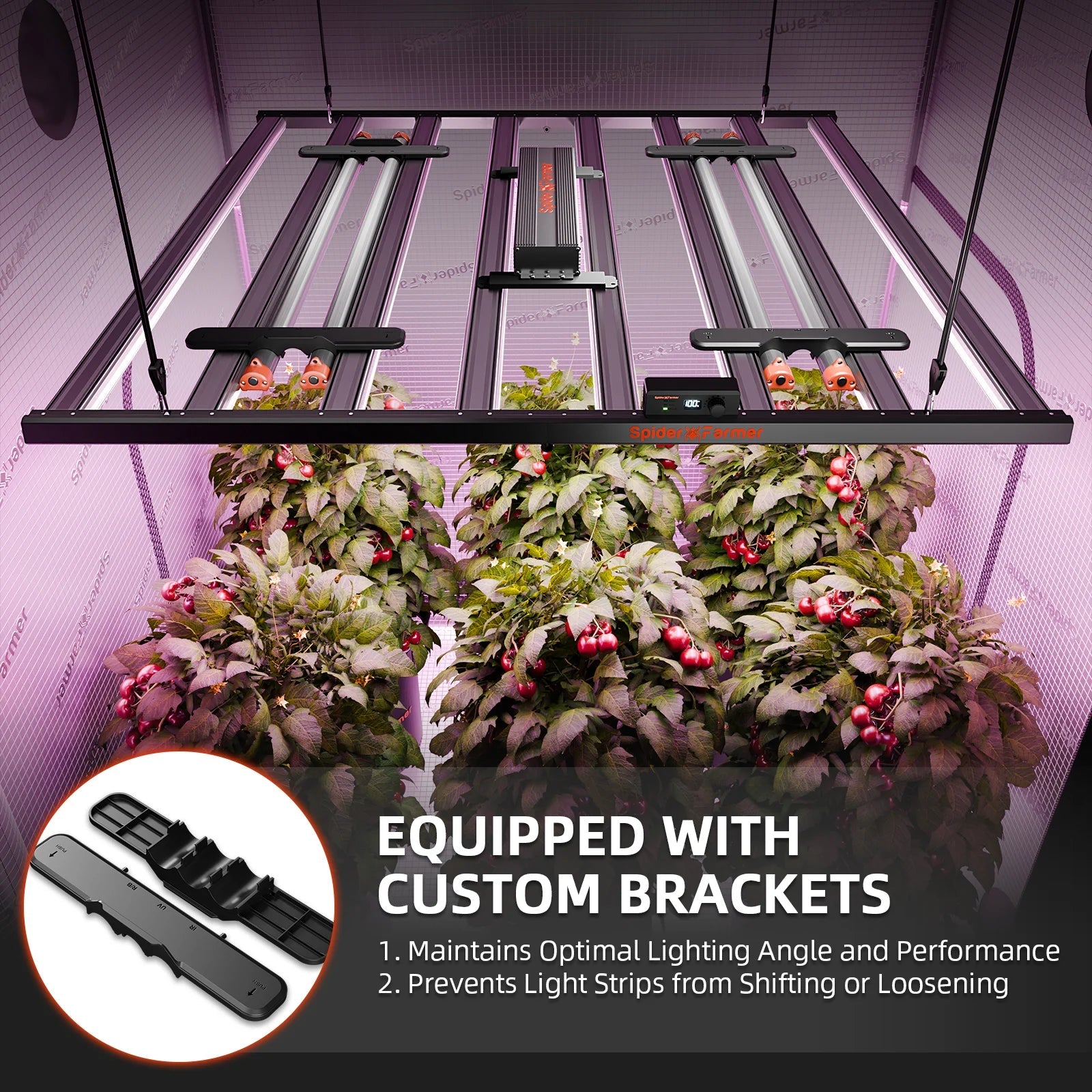 2025 Le plus récent ensemble de barres lumineuses LED Spider Farmer UV60 et IR30 (90cm) - Supplément UV et infrarouge amélioré pour les plantes SPIDER FARMER