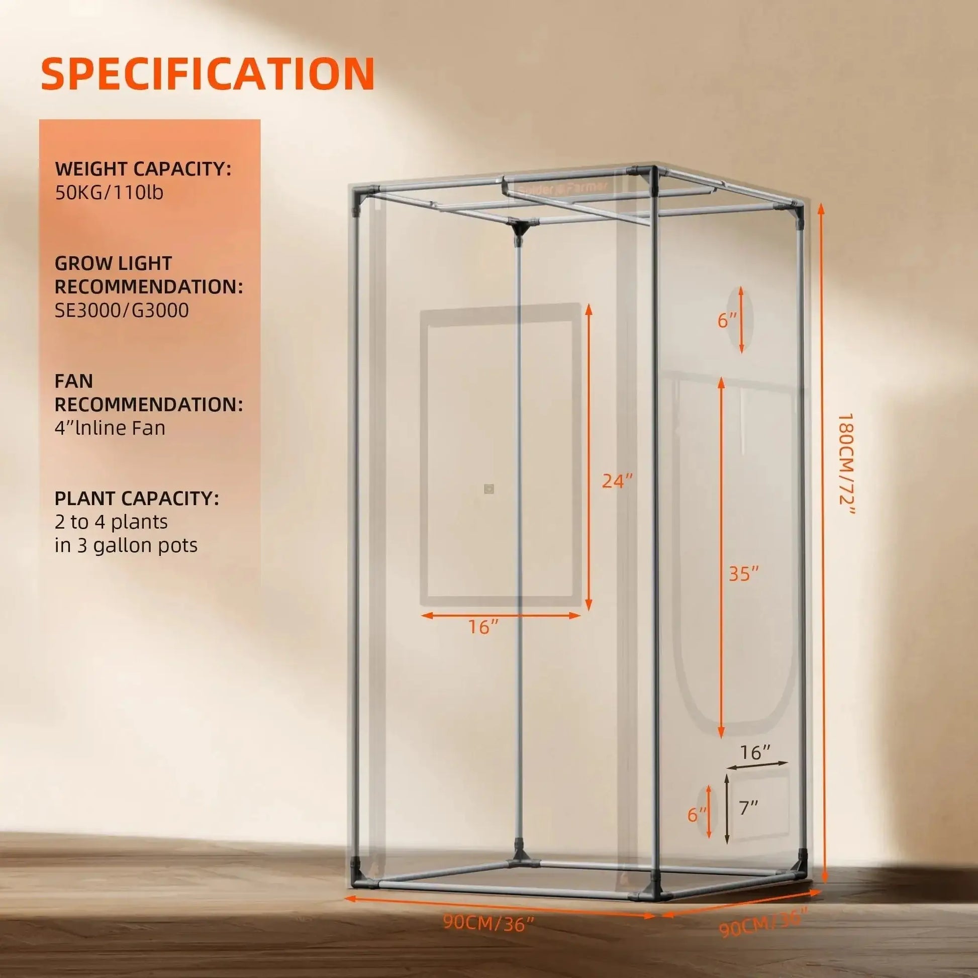 Vente Flash I [2025 NOUVELLE ARRIVÉE] Spider Farmer 90X90X180cm Pro Boîte de Tente De Culture Intérieure - BIRD SHOP ORNITHOLOGIE LUXEMBOURG S.A.R.L-S