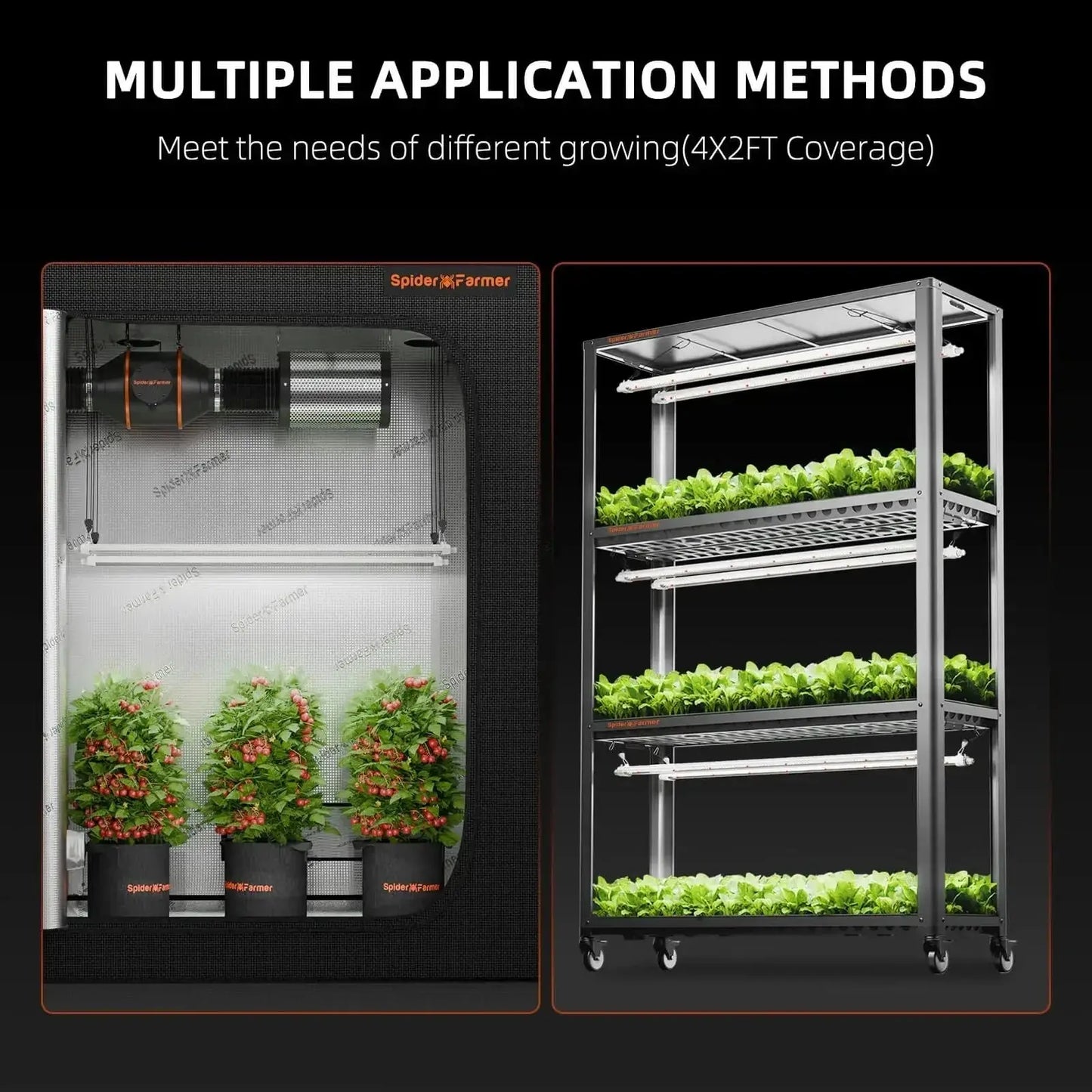 barres lumineuses de croissance LED Spider Farmer® Glow80 80W, spectre complet, étanche IP65, lampes connectables pour plantes d’intérieur, plantes succulentes, clonage, végétation et floraison - BIRD SHOP ORNITHOLOGIE LUXEMBOURG S.A.R.L-S