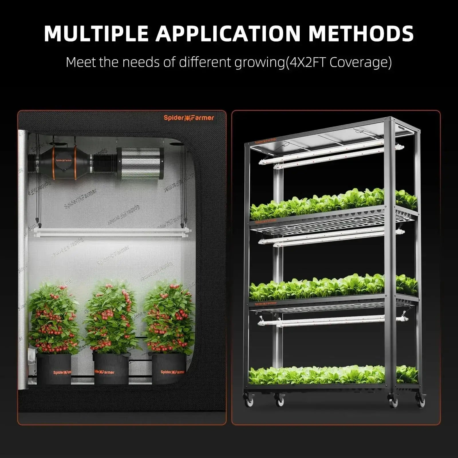 barres lumineuses de croissance LED Spider Farmer® Glow80 80W, spectre complet, étanche IP65, lampes connectables pour plantes d’intérieur, plantes succulentes, clonage, végétation et floraison - BIRD SHOP ORNITHOLOGIE LUXEMBOURG S.A.R.L-S