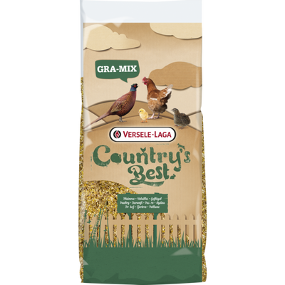 Country's Best GRA-MIX Mélange Volaille + Grit 20kg - Mélange céréales avec du maïs grossièrement concassé et du grit Versele-Laga