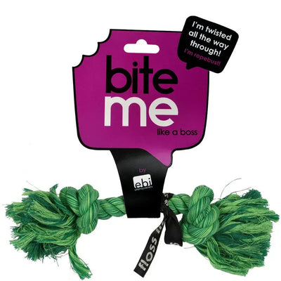 'do you even floss dawg' jeu corde 2 noeuds vert 20x6x4cm - BIRD SHOP ORNITHOLOGIE LUXEMBOURG S.A.R.L-S