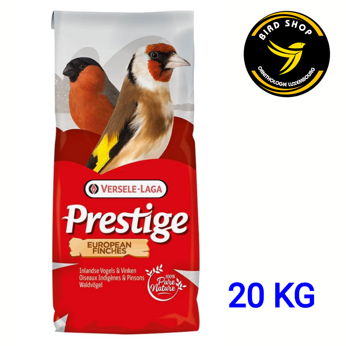 Prestige Oiseaux Indigènes Elevage 20kg - Mélange de graines de qualité pour l'élevage - BIRD SHOP ORNITHOLOGIE LUXEMBOURG 