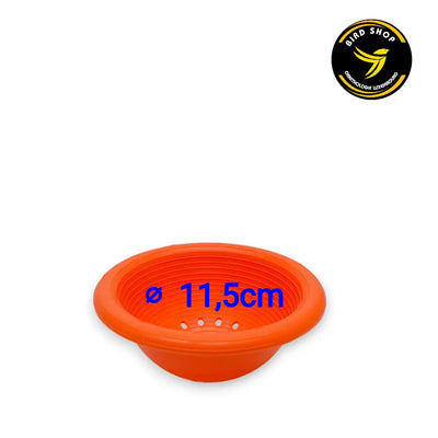 L'entonnoir Nid orange vif d'OST, d'un diamètre de 11,5 cm et doté de trous de drainage au fond, est parfait pour tout passionné à la recherche d'outils fonctionnels mais élégants.