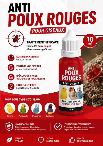 Anti poux rouge 10ml Avianvet